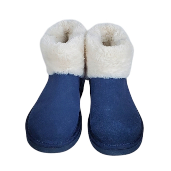 KOOLABURRA by UGG Aubrei Mini Faux Fur Lined Suede Pull-on Boots Size 7 - Picture 1 of 7
